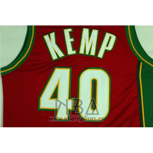 Camiseta Seattle SuperSonics Shawn Kemp NO 40 Historic Retro Rojo